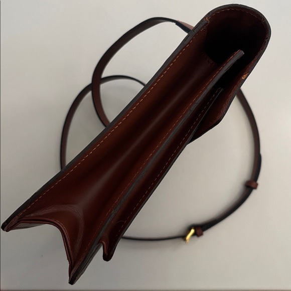 Louis Vuitton Monceau 28 Brown Tan Monogram Crossbody Purse Satchel Gold Accents - Picture 7 of 17